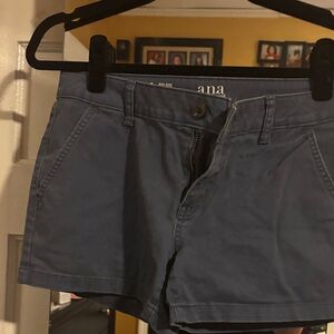 a.n.a Women's mid rise Blue Shorts